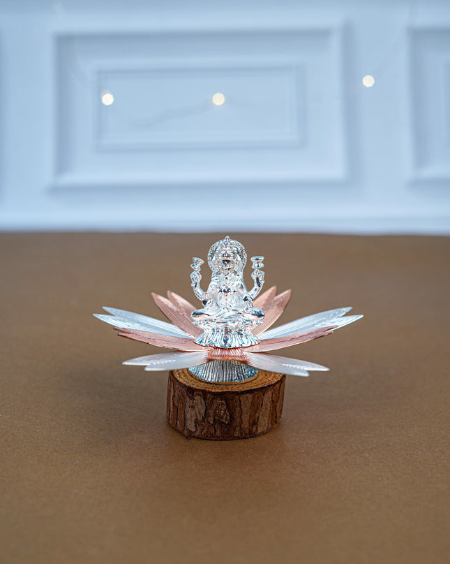 White Metal Lord Lakshmi on Designer Base - WL5554-2