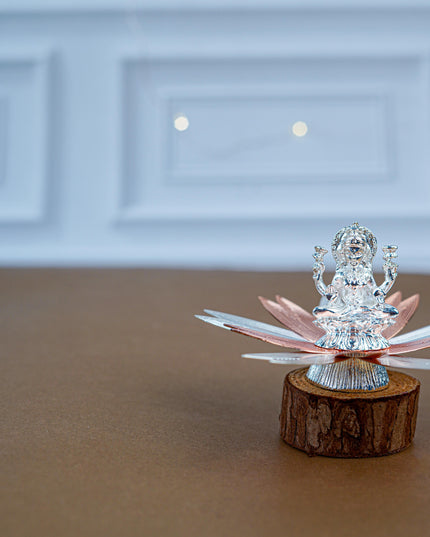 White Metal Lord Lakshmi on Designer Base - WL5554-2