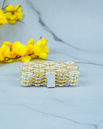 White Metal Decorative Floral Coaster Set - Beige - WL5556-2