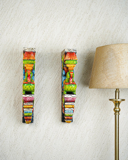 Wooden Carved Parrot Bracket - 18 inch - Set of 2 - WL5558