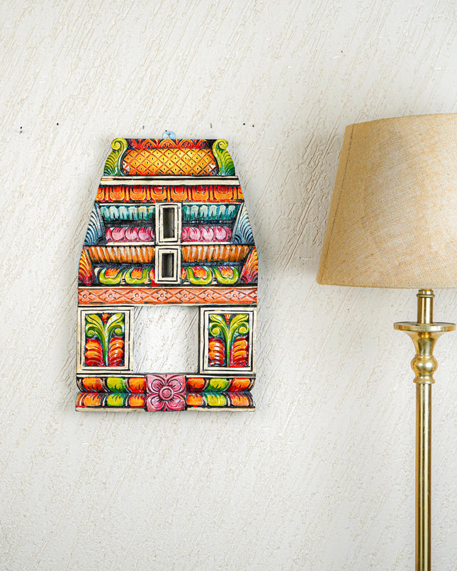 Wooden Carved - Kovil Gopuram Wall Hanging - 18 inch - WL5560