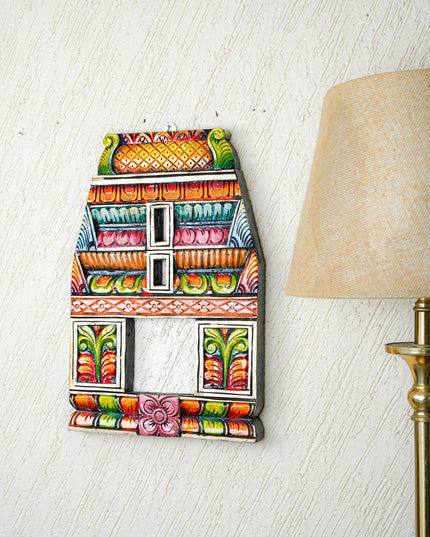 Wooden Carved - Kovil Gopuram Wall Hanging - 18 inch - WL5560