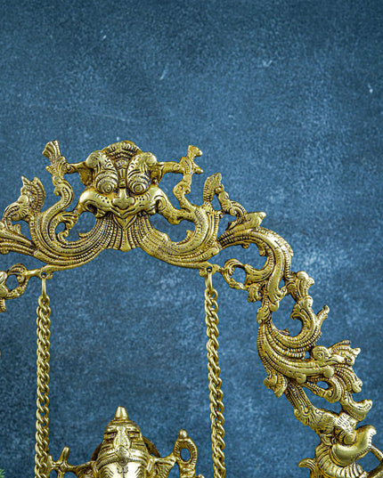 Brass Swing Ganesha Urli - 21 inch - WL5564