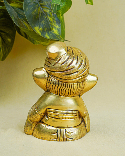 Brass Ganesha Idol - 4 inch - WL5565