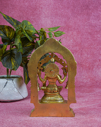 Brass Lakshmi Idol with Bell - 9 inch - WL5566