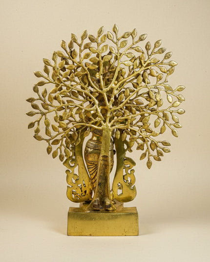 Brass Murali Krishna with Kalpavriksha Tree - 21 inch - WL5568