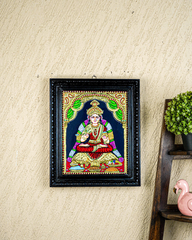Tanjore Painting - Annapoorani - Semi Embossed - 15x12 inch - WL5574