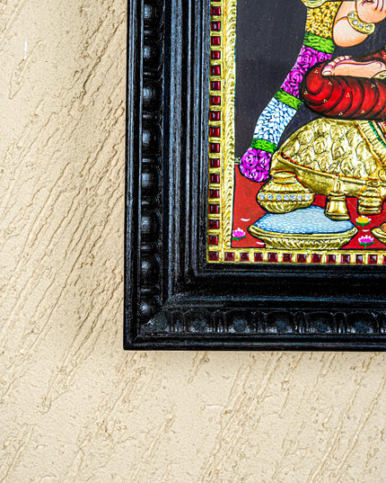 Tanjore Painting - Annapoorani - Semi Embossed - 15x12 inch - WL5574