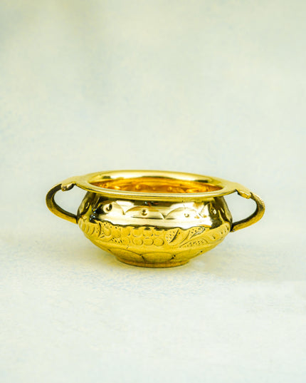 Brass Flower Urli - 4 inch - WL5578