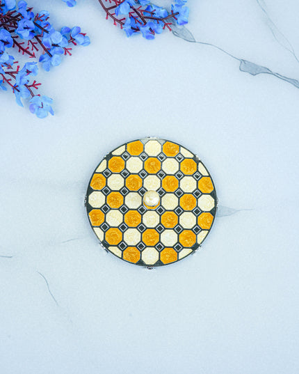 White Metal - Designer Mug Lid - Yellow - WL5581-1