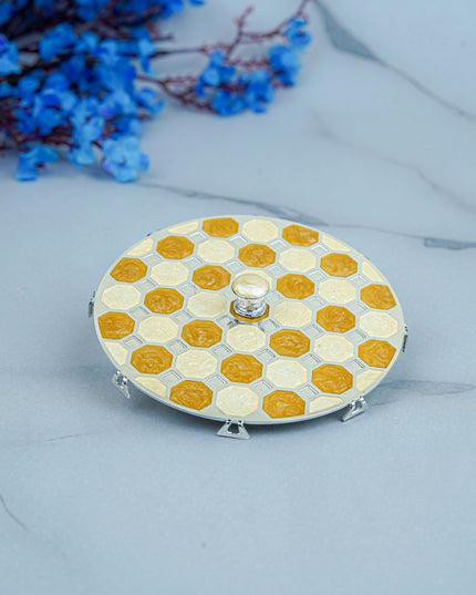 White Metal - Designer Mug Lid - Yellow - WL5581-1