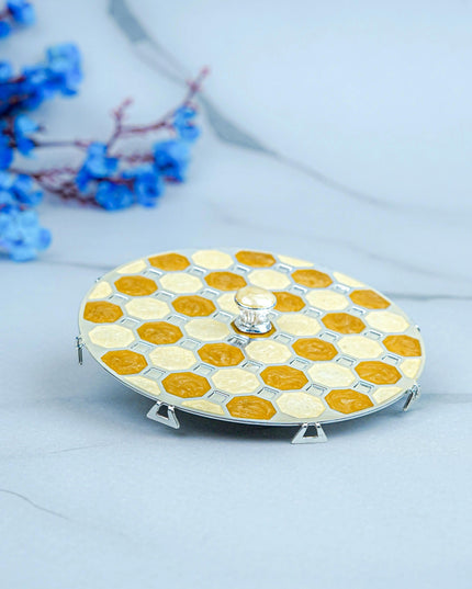 White Metal - Designer Mug Lid - Yellow - WL5581-1