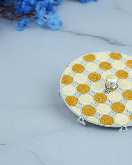 White Metal - Designer Mug Lid - Yellow - WL5581-1