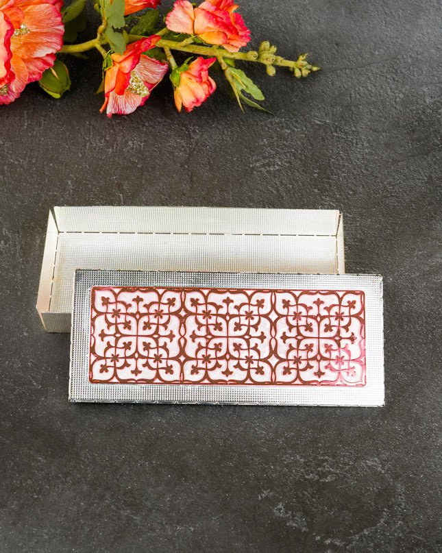 White Metal Box - Pink - WL5589-1