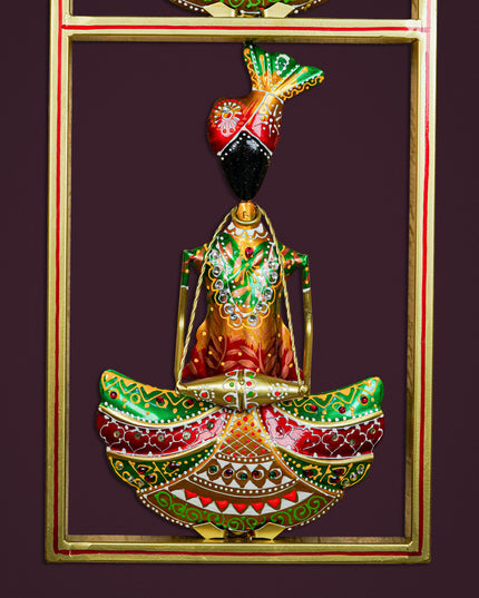 Metal Musicians Wall Hanging Panel - Gold - WL5597