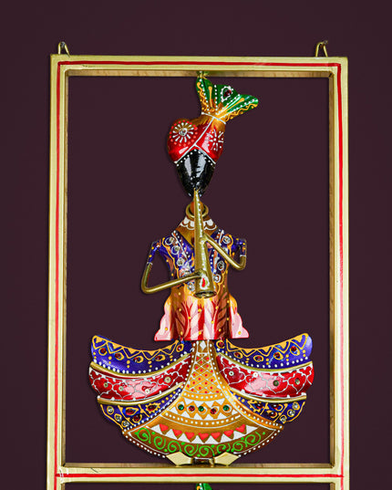 Metal Musicians Wall Hanging Panel - Gold - WL5597