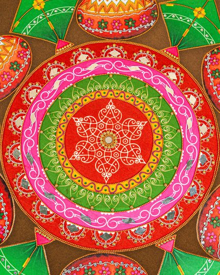 Rangoli with Set of Lotus Petals - WL5600
