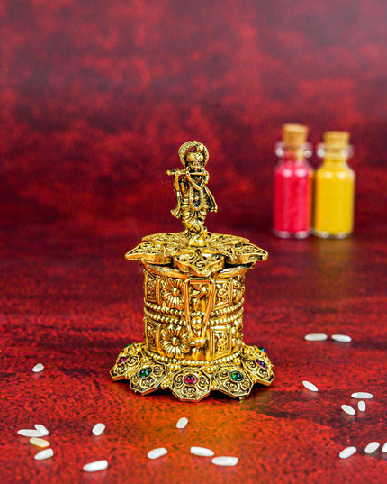 Designer Krishna Kumkum Holder - WL5608