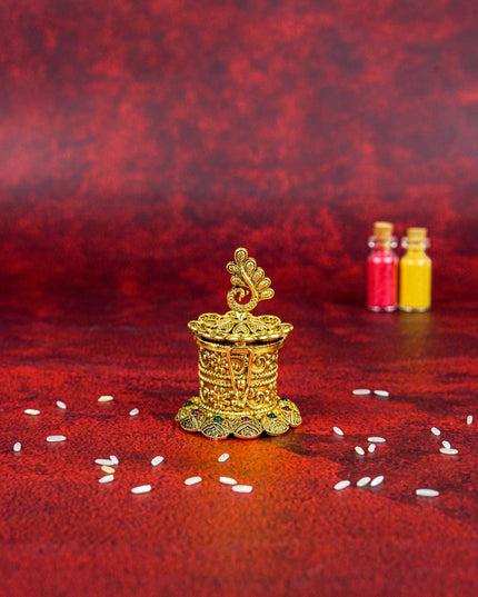 Designer Peacock Kumkum Holder - WL5609