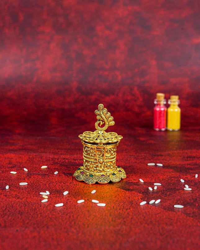 Designer Peacock Kumkum Holder - WL5609