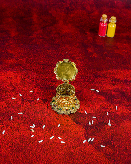 Designer Peacock Kumkum Holder - WL5609