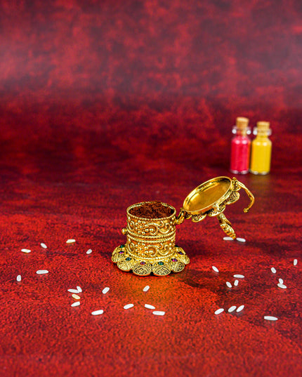 Designer Peacock Kumkum Holder - WL5609