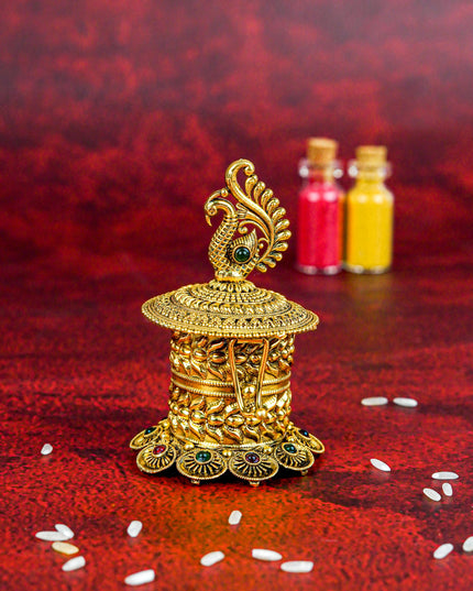 Designer Peacock Kumkum Holder - WL5610
