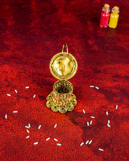 Designer Peacock Kumkum Holder - WL5610