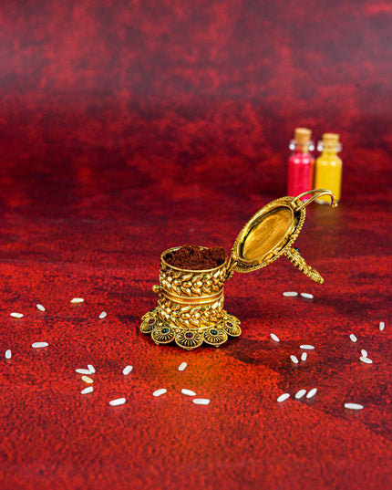 Designer Peacock Kumkum Holder - WL5610