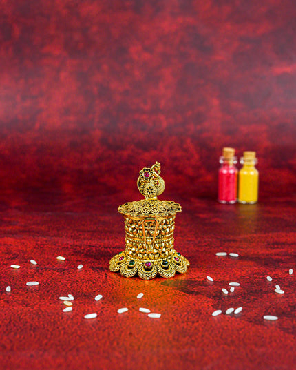 Designer Peacock Kumkum Holder - WL5611