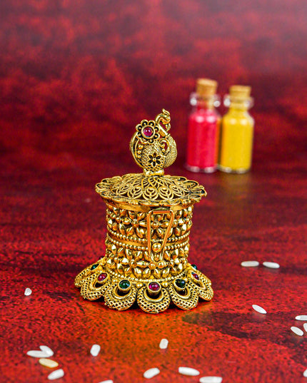 Designer Peacock Kumkum Holder - WL5611