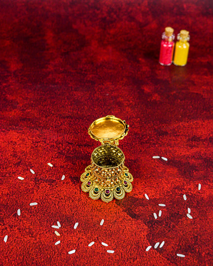Designer Peacock Kumkum Holder - WL5611