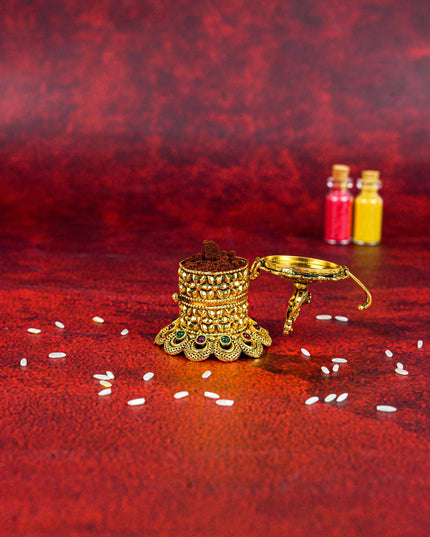 Designer Peacock Kumkum Holder - WL5611