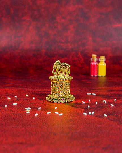 Designer Elephant Kumkum Holder - WL5612