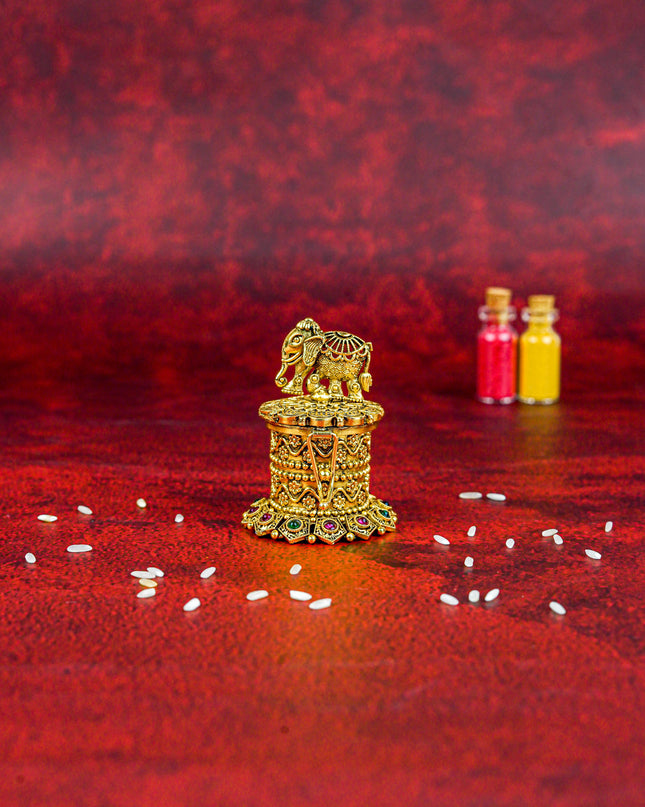 Designer Elephant Kumkum Holder - WL5612