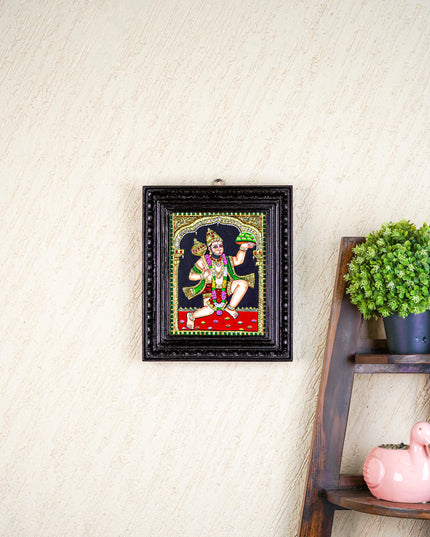 Tanjore Painting - Hanuman - Semi Embossed - 10x8 inch - WL5614