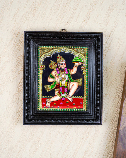 Tanjore Painting - Hanuman - Semi Embossed - 10x8 inch - WL5614