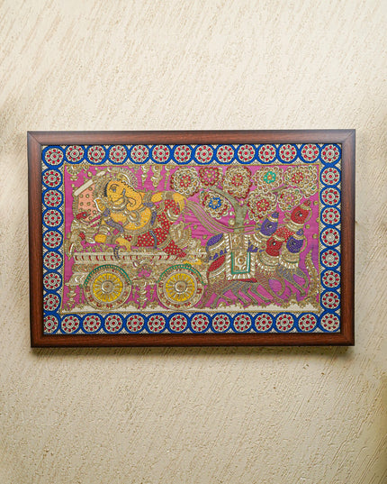 Frame: Ganesha Semi Silk Artwork - WL5616