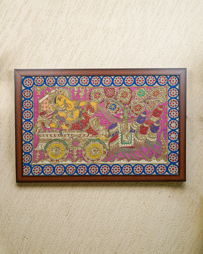 Frame: Ganesha Semi Silk Artwork - WL5616