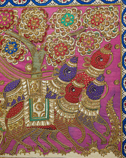 Frame: Ganesha Semi Silk Artwork - WL5616