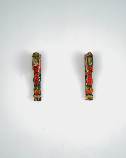Wooden Carved Elephant Bracket - 12 inch - Set of 2 - WL5618