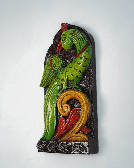 Wooden Carved Parrot Key Hanger - 12 inch - WL5619