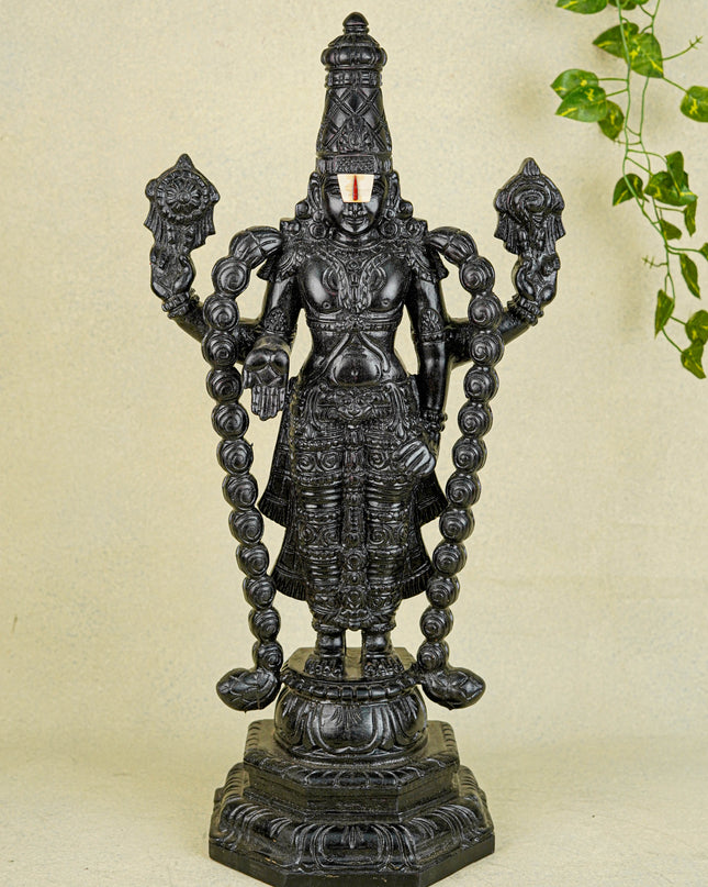 Wooden Carved Tirupathi Balaji Idol - 24 inch - WL5638