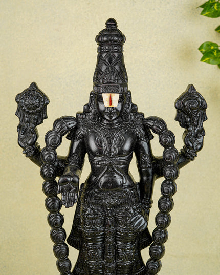 Wooden Carved Tirupathi Balaji Idol - 24 inch - WL5638