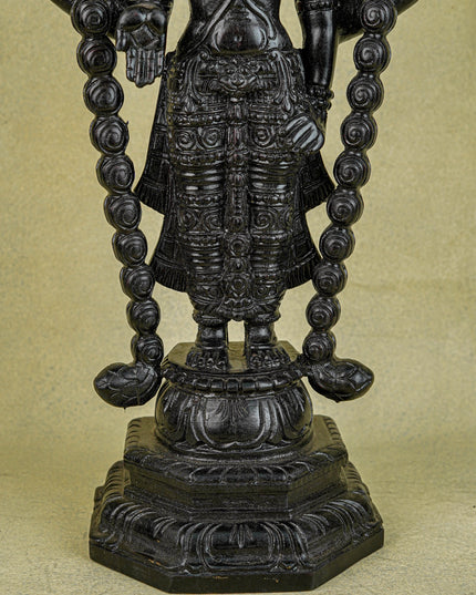 Wooden Carved Tirupathi Balaji Idol - 24 inch - WL5638