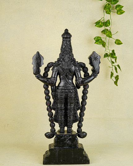 Wooden Carved Tirupathi Balaji Idol - 24 inch - WL5638