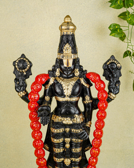Wooden Carved Tirupathi Balaji Idol - 24 inch - WL5639