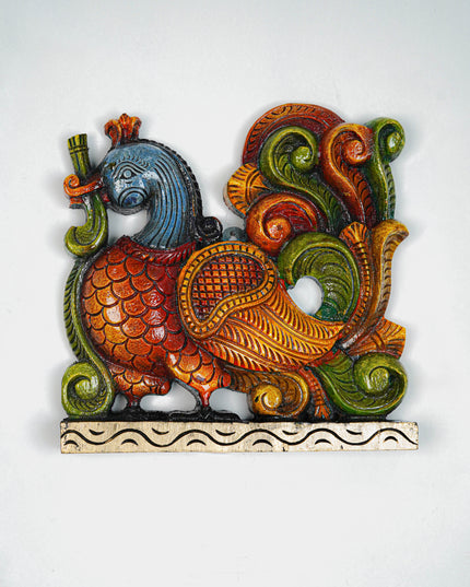 Wooden Carved Annapakshi Bracket - Set of 2 - 11 inch - WL5642