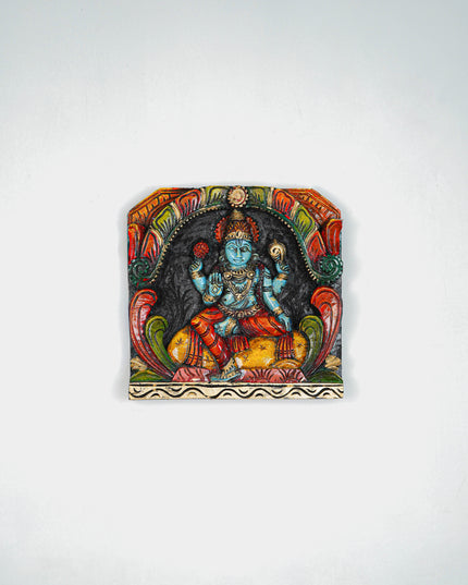 Wooden Carved Ranganathar Wall Hanging Frame - 12 inch - WL5644