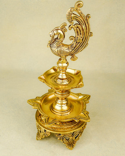 Brass Annapakshi Diya - 16 inch - WL5658
